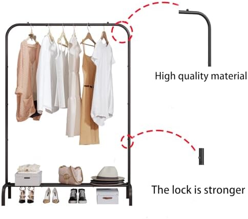SUOERNUO Garment Racks with Bottom Shelf Clothing Rack - Image 5