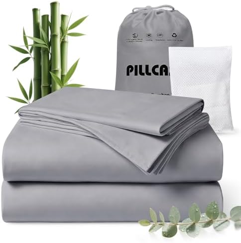 100% Bamboo Viscose & Lyocell Tencel Sheets Set CK Size，Cool-Touch & by Pillcase