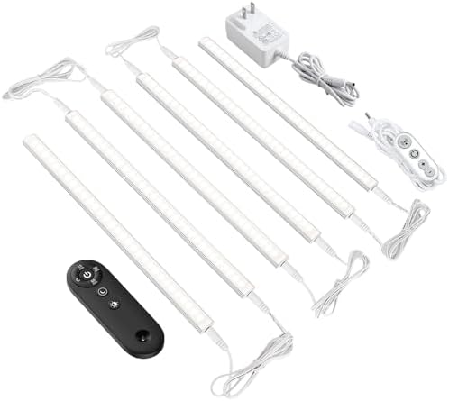 Remote Control Under Cabinet Led Light Plug in, Dimmable Daylight White 4500K by ASOKO