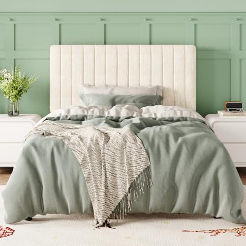 Allewie Twin Bed Frame, Upholstered Platform Bed - Image 3