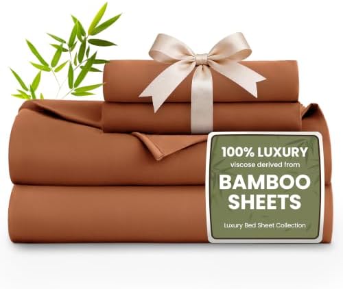 Love's cabin 100% Rayon Derived from Bamboo, King Size Sheet Set, 6 Pieces by Lovescabin