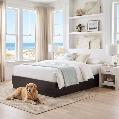 Queen Wood Platform Bed with Lift Up Storage, No Headboard - Image 2