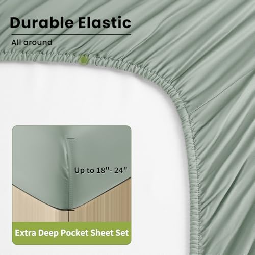 Shilucheng 100% Viscose Derived from Bamboo_Sheets, Extra Deep Pocket - Image 7
