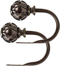 KAMANINA Decorative Curtain Drapery Holdbacks, Wall Mounted, 2 Pack Bronze by KAMANINA