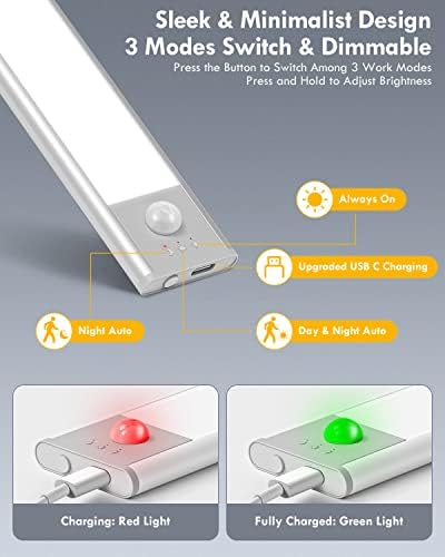 BLS LED Closet Lights, 52LED Motion Sensor Light Indoor, Under Cabinet Lights - Image 3