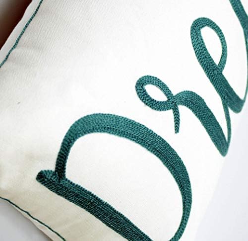 Embroidered Inspirational Quote Throw Pillow Cover - Image 2