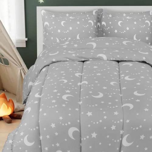 Utopia Bedding 3 Pc Kids Twin Comforter Set, Moon Star by UTOPIABEDDING