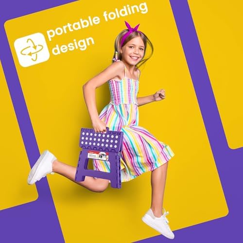 9 Inch Folding Step Stool, Portable Collapsible Plastic, Non Slip Foldable Step - Image 6