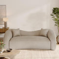 90.8" Curved Sofa, Modern Chenille Cloud Couch, Deep Wide Seat by BEQAIWhereArtMeetsLiving