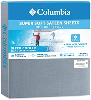 Columbia 4-Piece Omni Freeze Cooling Sheet Set, Columbia Grey - Image 5