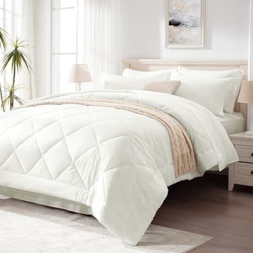 Love's cabin Full Comforter Set, 7 Pieces Bed in a Bag by Lovescabin