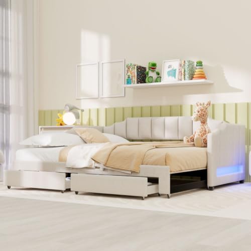 Twin XL to King Size Extendable Daybed by SNMOFIHOME
