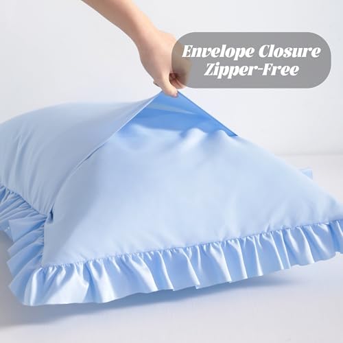 BEDSUM King Ruffled Pillow Shams - Image 5