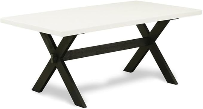 East West Furniture XT627 X-Style Kitchen Dining Table - a Rectangle Wooden Table Top with Stylish Legs, 40x72 Inch, Multi-Color