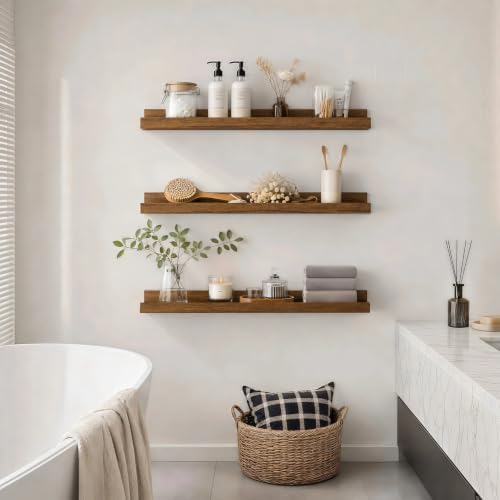 24inch Long Floating Shelves for Wall Decor, 3-Set Shelves - Image 2