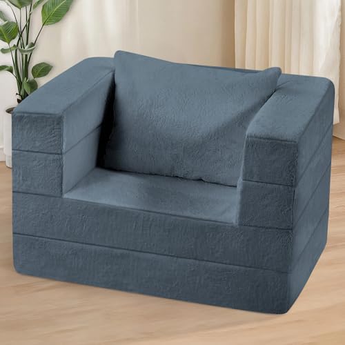 Futon Sofa Bed with Pillow, 3-in-1 Sleeper Sofa Bed with Removable Cover - Image 2