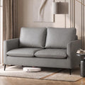 Faux Leather Loveseat Sofa, Small 2 Seater Couch by TYBOATLE
