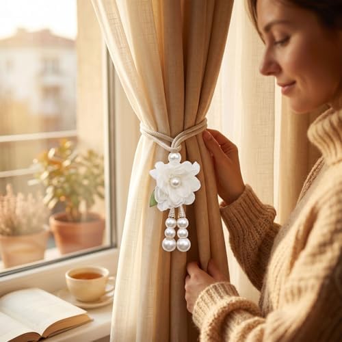 Adjustable Curtain Tiebacks， 4pcs Hand-Woven Rope - Image 5