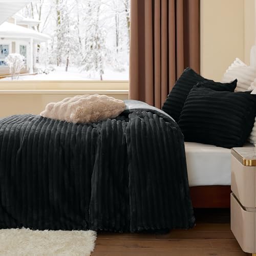 BEDELITE Fleece California King Comforter Set, Fluffy Bed Set - Image 4