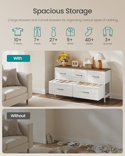 SONGMICS Dresser for Bedroom, Wide Dresser - Image 4