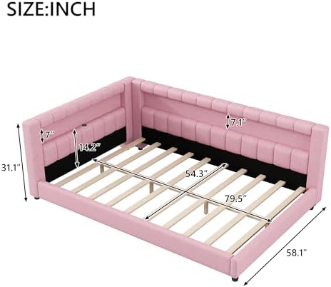 Merax Modern Upholstered Platform Bed Frame - Image 2