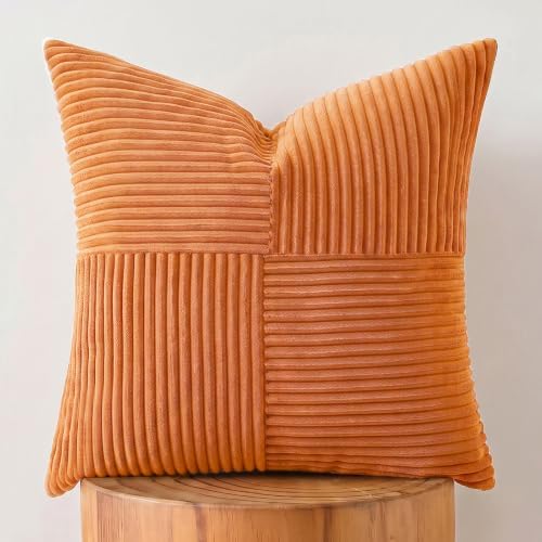 Fancy Homi Burnt Orange Decorative Throw Pillow Covers 20x20 Inch by Fancy+Homi