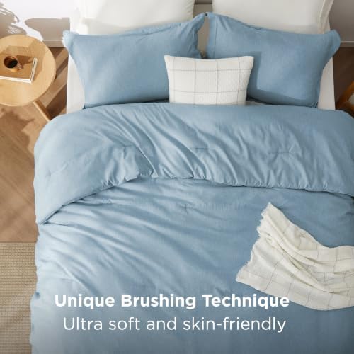 Bedsure Storm Blue Twin Comforter Set, College Dorm Room Essentials 2 Pcs - Image 2