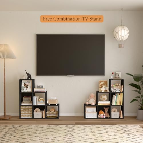 OSCHF Ladder Cube Storage Bookcase, 6-Cube Corner Shelf - Image 5