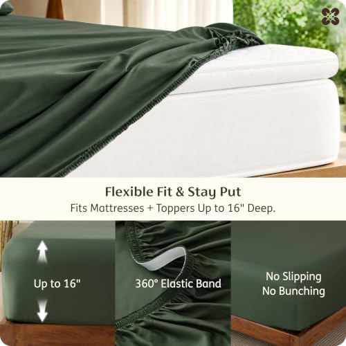 Bedsure PureWoven 100% Rayon Derived from Bamboo, King Size Sheets Set - Image 5
