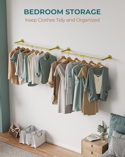 OROPY 38.4" Industrial Pipe Clothes Rack Wall Mounted, Heavy Duty, 2 Pack - Image 6
