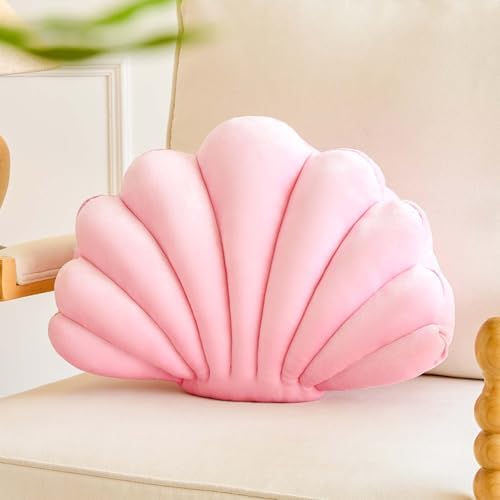 Lfsaaj Pink Seashell Throw Pillows, Shell Shaped Throw Pillows, 13 Inch Soft by Lfsaaj