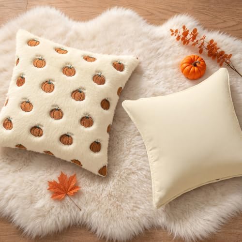 MIULEE Fall Pillow Covers 18x18 Rust Pumpkin Fall Decor - Image 4