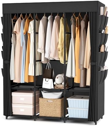 Wardrobe Closet Portable Closets by BRFOYU
