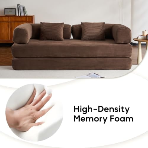 78" Convertible Floor Sofa Bed, Boneless Couches - Image 6