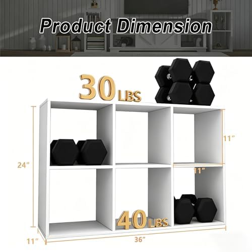 6 Cube Shelf Bookcase - Image 3