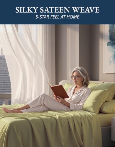 LANE LINEN King Sheets Deep Pocket 100% Egyptian Cotton Sateen - Image 5