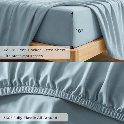 4 Piece Twin Sheets Set, Rayon Derived from Bamboo - Image 4