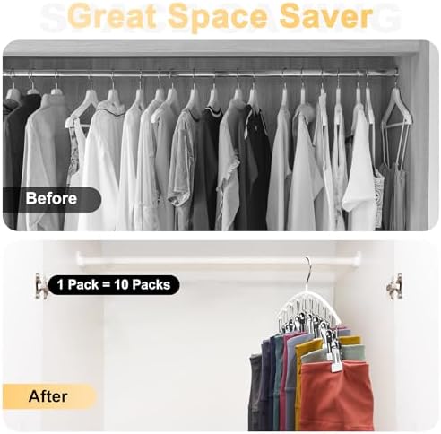 Legging Organizer for Closet, Metal Yoga Pants Hanger w/Rubber Coated 1 Pack - Image 3