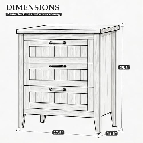GarveeHome 3 Drawer Dresser - Image 2
