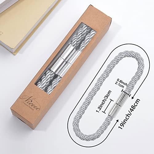 NICEEC 2 Pack Strong Magnetic Curtain Tiebacks Modern Simple Style Drape Tie - Image 5