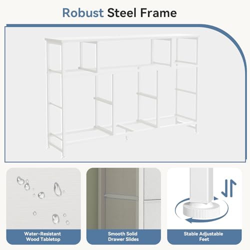 DUMOS LED Entertainment Center, TV Stand Dresser - Image 5