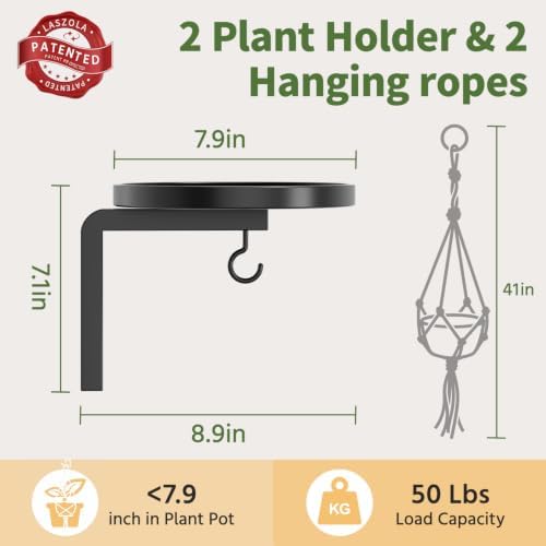 LASZOLA Plant Hanger Holder Wall Indoor - Image 2
