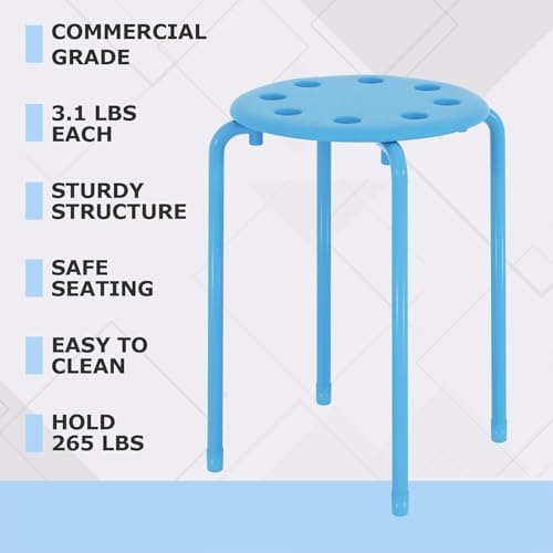 VECELO 6-Piece Stacking Stools for Classroom - Image 6