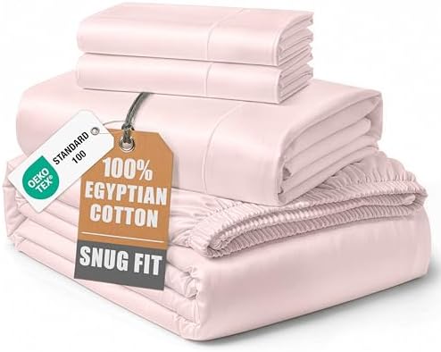 LANE LINEN Queen Sheets 100% Egyptian Cotton Sateen by LaneLinen