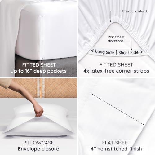 Bambaw Cooling Sheets King Size Set 4pcs – 100% Viscose Derived from Bamboo - Image 5