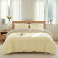 Nayoroom Striped Comforter Set Queen Reversible Yellow Brown Stripe Bedding by Nayoroom