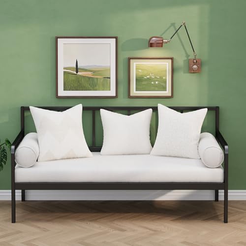 Lutown-Teen Twin Daybed Frame, Metal DayBeds, Heavy-Duty Steel Slats - Image 3