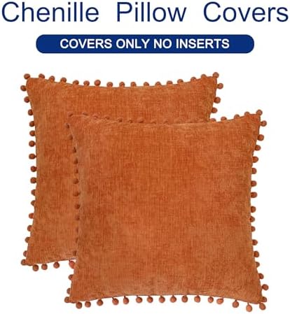 CaliTime Fall Decorative Throw Pillow Covers 16 X 16 Inches Burnt Orange - Image 6