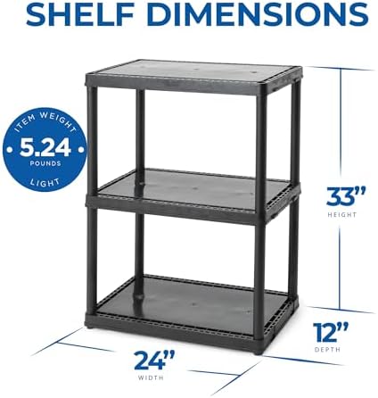 Gracious Living 3 Shelf Fixed Height Unit, 2 Pack - Image 3