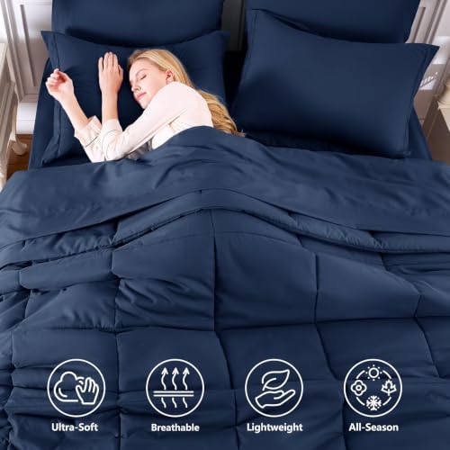 CozyLux Super King Comforter Set, 7-Piece Bed in a Bag - Image 2